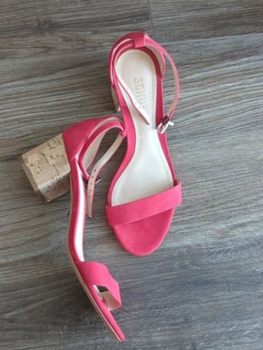 NWOT Schutz Red Shoes - Cork Heel